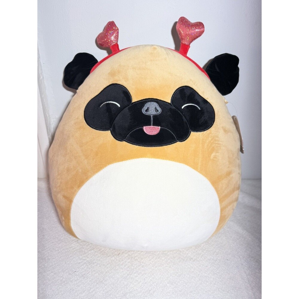 Squishmallows Pam the Pug Valentines Plush Stuffed Animal 16 Inch  original tag